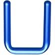 Septum Retainer 16 Gauge Blue Borosilicate Glass