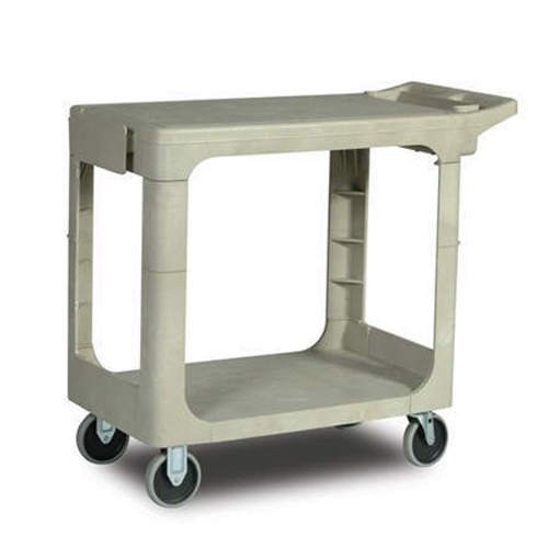 Rubbermaid Beige Flat Shelf Utility Cart