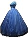 Blue Women's Cinderella Cosplay Dress Halloween Party Costumes Custom Made Adult
