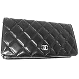 (シャネル)CHANEL マトラッセ ロゴプレート付き二つ折り長財布 マトラッセ A31509 ブラックXボルドー [並行輸入品]