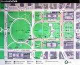 Professionally Framed Map of Presidents Park Washington DC Photo Print Poster - 11x17 with RichAndFramous Black Wood Frame