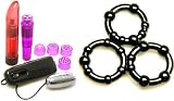 Beaded Silicone Male Cock Ring Adult Sex Toy Kit