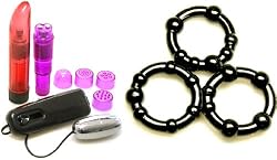 Beaded Silicone Male Cock Ring Adult Sex Toy Kit