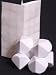 Bag of 6 Jumbo 10-sided Blank Dice, White with Stickers