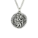 Sterling Silver “Saint Christopher” Medal by Bob Siemon, 20″