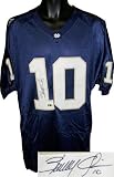 Brady Quinn Autographed/Hand Signed Notre Dame Authentic Blue Adidas Jersey