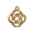 22K Gold Plated Lead-Free Pewter Celtic Knot Open Pendant Charm 20mm (1)