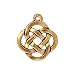 22K Gold Plated Lead-Free Pewter Celtic Knot Open Pendant Charm 20mm (1)