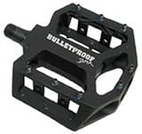 Bulletproof Bicycle BMX CNC Style Platform Pedals, 9/16 in, Loose Ball, Silver, 1 pair