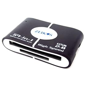Zeikos 57-in-1 USB 2.0 Flash Memory Card Reader ZE-CR201 by Zeikos