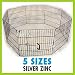 Pet Supplies : 30"H x 24" 8 Panel GoGo Silver Zinc Exercise Pen w/ Door