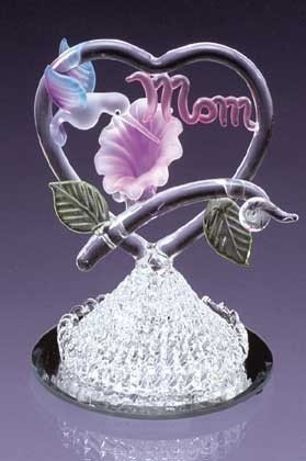 Spun glass hummingbird ''Mom'' - Style 30254