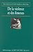 De la violence et des femmes De la violence et des femmes