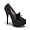 Bordello By Pleaser Women's Teeze-01 Platform Pump,Black Satin Pinstripe Patent,10 M US