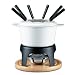 Sierra 11-Piece Meat Fondue Set, White Enameled Pot