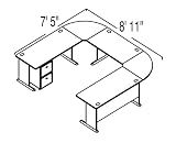 Bush Advantage Light Oak Configuration 33 - Layout for 9' by 8' Workspace