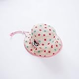 ツバメ--屋　ベビー用ハット つば広 赤ちゃんキャップ キッズ 帽子 子供サンバイザー フィッシャーマンハット アニマル図案 男の子 女の子 男女児 紫外線 UVカット (46, ピンク)