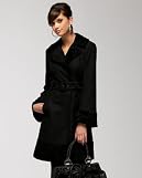 Faux Fur Trimmed Wool Coat