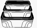 Pyrex Rectangular Storage Dishes 3-pc.