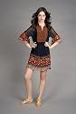 Fringe Border Chiffon Dresses by Anna Sui
