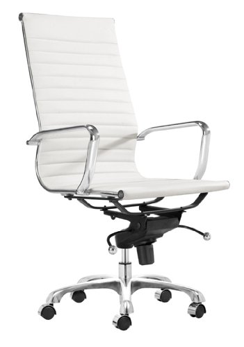 Lider High Back Chair Color: White
