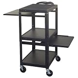 Balt BLT89842 Adjustable Laptop Utility Cart, 26-42H x 24W x 18D, Black
