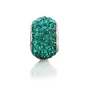 Bling Jewelry .925 Sterling Silver Teal Green Swarovski Crystal Bead Pandora Compatible