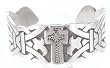Celtic Cross & Fine Pattern Pewter Bracelet
