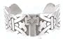 Celtic Cross & Fine Pattern Pewter Bracelet