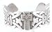 Celtic Cross & Fine Pattern Silver Tone Pewter Bracelet