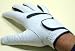 Sports : LINKSH&Auml;NDER Golfhandschuh Golfhandschuhe CHIP Leder Herren-Gr&ouml;sse S weiss mit schwarzen Lycra-Einn&auml;hern