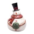 Sledding Snowman 3-D Cookie Jar