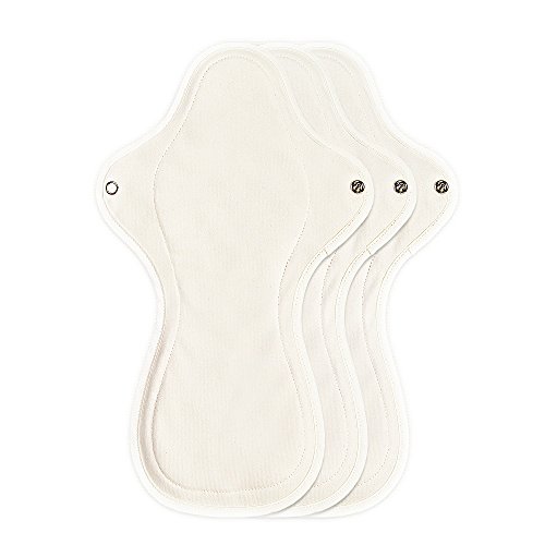 Hesta Organic Reusable Cloth Incontinence Adult Diaper Pad for Women, 3Pads