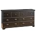 South Shore 3877010 Mountain Lodge Collection Triple Dresser, Ebony