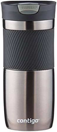 Contigo SnapSeal Vacuum-Insulated Stainless Steel Travel Mug, 16-Ounce, Gunmetal