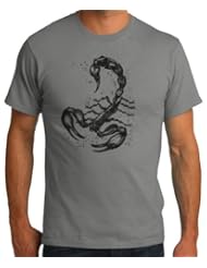 Apparel: TshirtsXL Mens Desert Scorpion Graphic T-Shirt, 4X, Medium Grey