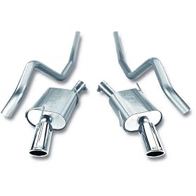 Borla Exhaust System 140222 Fits 2007-up Shelby Mustang GT500 (with 5.4-liter V8 engine) "Touring" style muffler, single tip, split rear exit