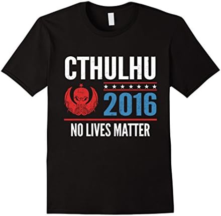 Men's Cthulhu 2016 no lives matter t shirt 2XL Black