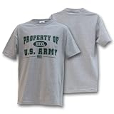 Grey Property of US ARMY Military T-Shirt
