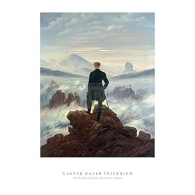 The Wanderer Above the Sea of Fog, 1818 Art Poster Print by Caspar David Friedrich, 20x28