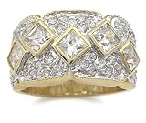 14K Gold Plated Pave CZ Right Hand Ring