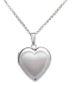 Sterling Silver Satin Finish Heart Locket, 18" for $35.00 (50% off)