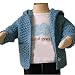 Blabla Hooded Cardigan: Blue