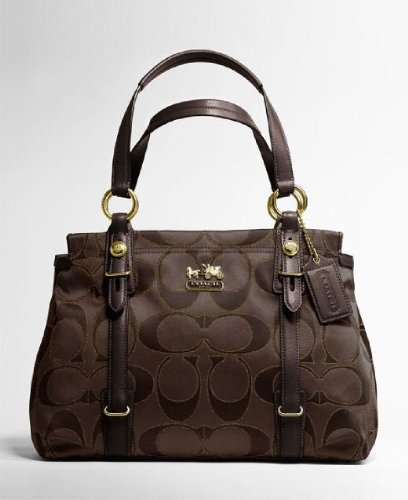 Coach Mia Signature Outline C Carryall 15402 (Brown/Mahogany)