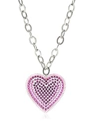 Tarina Tarantino "Classic" Fuchsia Over-Sized Heart Pendant Necklace