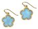 Turquoise Silver Designer Style Flower Earring