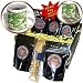 Lee Hiller Designs Hawaiian Print - Tropical Leaves Yellow Hibiscus - Coffee Gift Baskets - Coffee Gift Basket