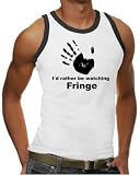 Touchlines Herren Ringer / Kontrast Tank Top Fringe, white/black, XL, BEN206
