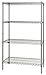 Quantum Storage Systems WR63-1860C Starter Kit for 63" High 4-Tier Wire Shelving Unit, Chrome Finish, 600 lb. Per Shelf Capacity, 18" Width x 60" Length x 63" Height