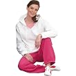 J. America Ladies' Sydney Brushed V-neck Hooded Sweatshirt